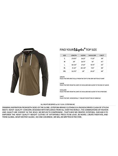 Estepoba Mens Casual Athletic Fit Lightweight Active Sports Jersey Shirt Hoodie