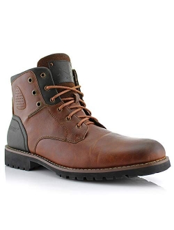 Polar Fox Homer MPX806036 Mens Casual Work Lace Up Classic Motorcycle Combat Boots