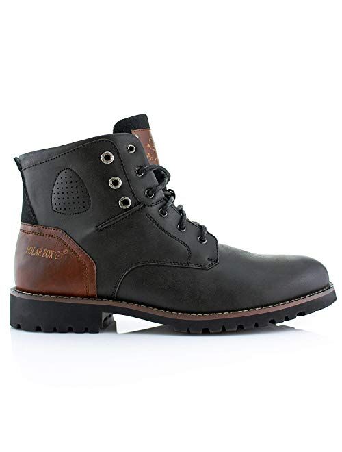 Polar Fox Homer MPX806036 Mens Casual Work Lace Up Classic Motorcycle Combat Boots