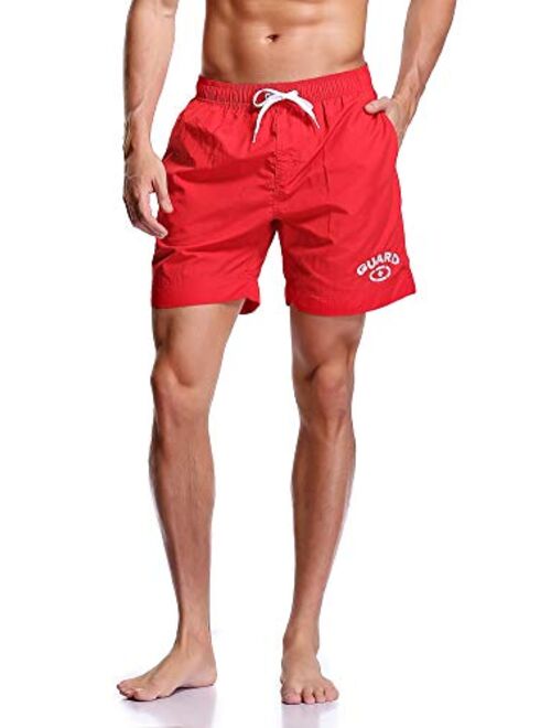 Adoretex Men's Guard Quick Dry Mesh Lining Pockets Swim Trunks Water Shorts Swimsuit