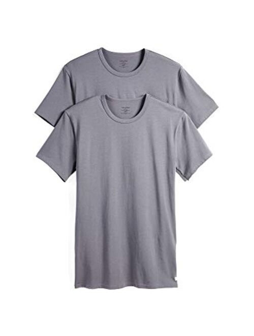 Calvin Klein Underwear Men's Cotton Solid Crew Neck Stretch Tee 2 Pack