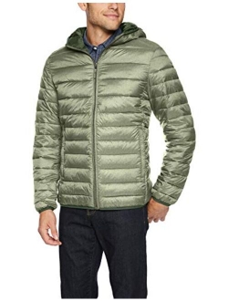 Men's Lightweight Water-Resistant Packable Hooded Puffer Jacket