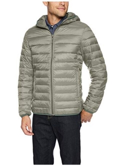 Men's Lightweight Water-Resistant Packable Hooded Puffer Jacket