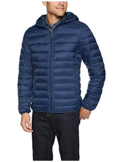 Men's Lightweight Water-Resistant Packable Hooded Puffer Jacket