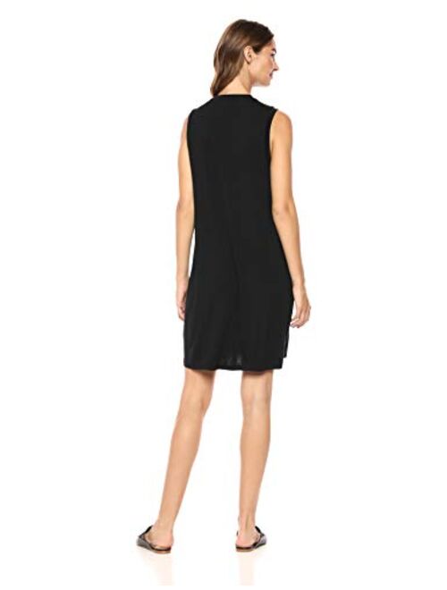 Amazon Brand - Daily Ritual Women's Jersey Sleeveless Mock-Neck Dress