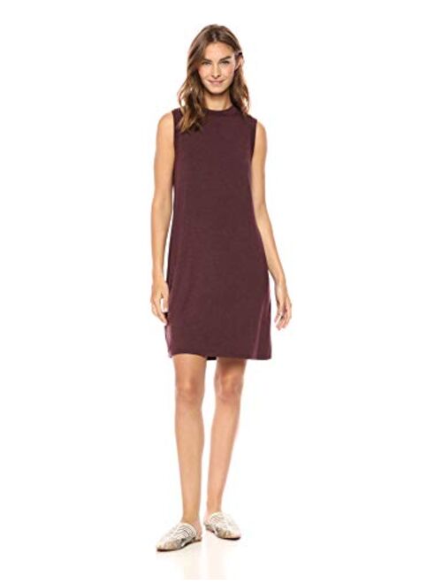 Amazon Brand - Daily Ritual Women's Jersey Sleeveless Mock-Neck Dress