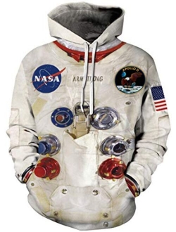 Chaos World Men's Hoodie NASA Realistic 3D Printed Sweatshirt Hooded Cosplay Costume Unisex