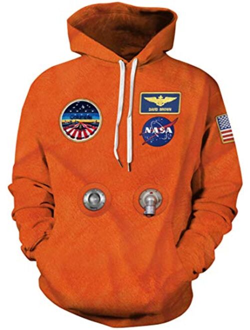 Chaos World Men's Hoodie NASA Realistic 3D Printed Sweatshirt Hooded Cosplay Costume Unisex