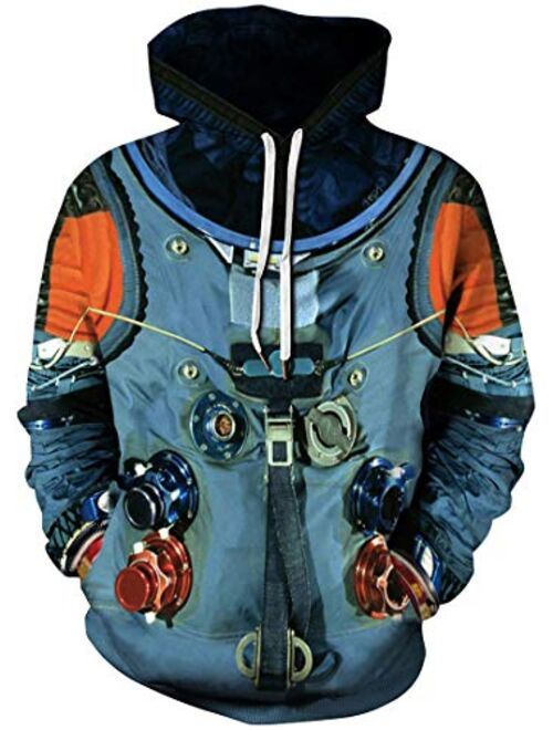 Chaos World Men's Hoodie NASA Realistic 3D Printed Sweatshirt Hooded Cosplay Costume Unisex