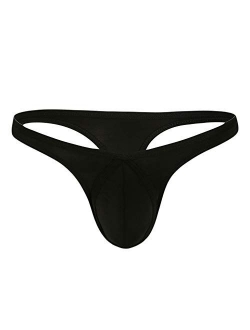 NEIKU Men's Underwear Thong Ice Silk Bikini Briefs G-String T-Back Undies