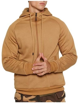 DUOFIER Men's Heavy Blend Fleece Pullover Hooded Sweatshirt with Kanga Pocket