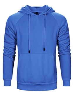 DUOFIER Men's Heavy Blend Fleece Pullover Hooded Sweatshirt with Kanga Pocket