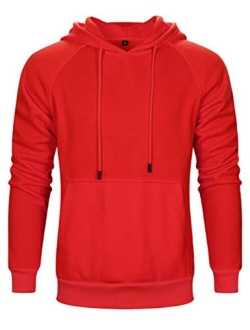 DUOFIER Men's Heavy Blend Fleece Pullover Hooded Sweatshirt with Kanga Pocket