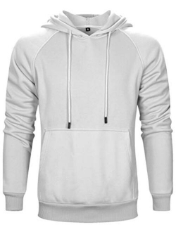 DUOFIER Men's Heavy Blend Fleece Pullover Hooded Sweatshirt with Kanga Pocket