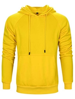 DUOFIER Men's Heavy Blend Fleece Pullover Hooded Sweatshirt with Kanga Pocket