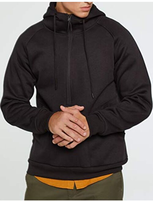 DUOFIER Men's Heavy Blend Fleece Pullover Hooded Sweatshirt with Kanga Pocket