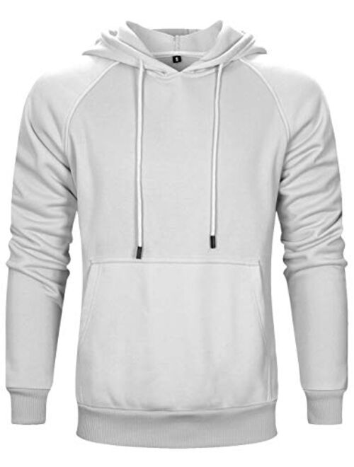 DUOFIER Men's Heavy Blend Fleece Pullover Hooded Sweatshirt with Kanga Pocket