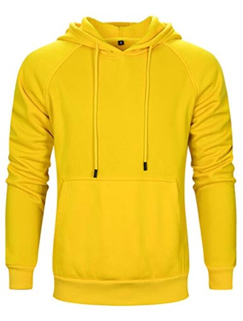 DUOFIER Men's Heavy Blend Fleece Pullover Hooded Sweatshirt with Kanga Pocket