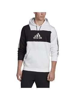 Men's Essentials 3-stripes Pullover Fleece Hooded Sweatshirt