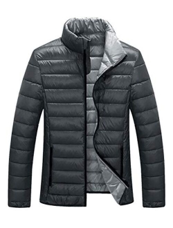 ZSHOW Men's Down Jacket Packable Stand Collar Down Outerwear Coat