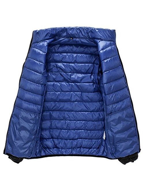 ZSHOW Men's Down Jacket Packable Stand Collar Down Outerwear Coat