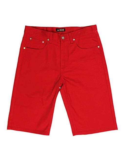 Access Men's Big and Tall Solid Color Jean Twill Shorts