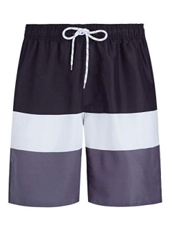 Tyhengta Men's Board Shorts Quick Dry Swim Trunks with Mesh Lining