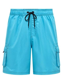 Tyhengta Men's Board Shorts Quick Dry Swim Trunks with Mesh Lining