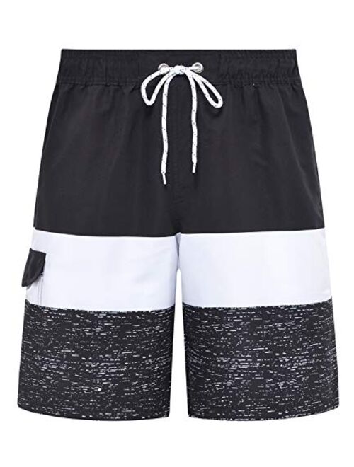 Tyhengta Men's Board Shorts Quick Dry Swim Trunks with Mesh Lining