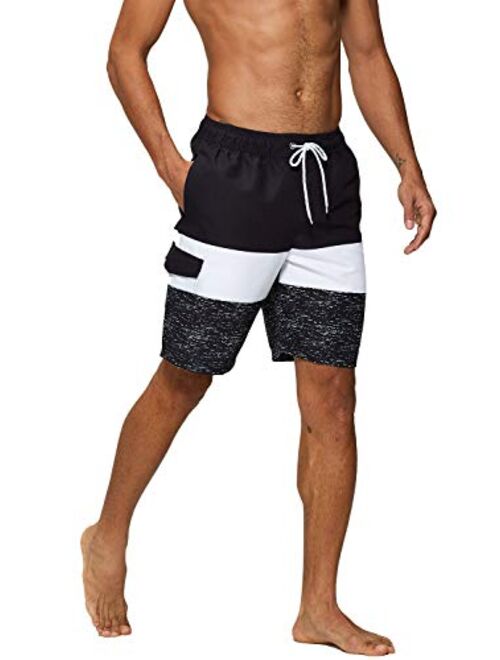 Tyhengta Men's Board Shorts Quick Dry Swim Trunks with Mesh Lining