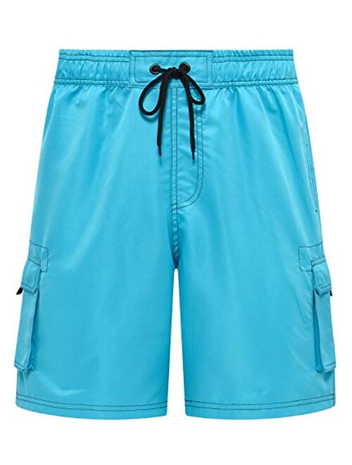 Tyhengta Men's Board Shorts Quick Dry Swim Trunks with Mesh Lining