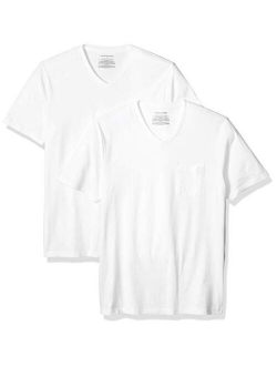 Men's 2-Pack Slim-Fit Short-Sleeve V-Neck Pocket T-Shirt