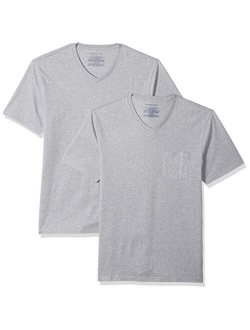 Men's 2-Pack Slim-Fit Short-Sleeve V-Neck Pocket T-Shirt