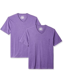 Men's 2-Pack Slim-Fit Short-Sleeve V-Neck Pocket T-Shirt