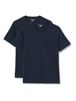 Men's 2-Pack Slim-Fit Short-Sleeve V-Neck Pocket T-Shirt