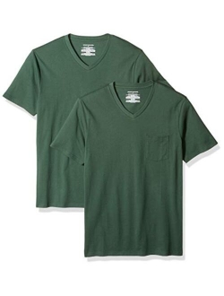 Men's 2-Pack Slim-Fit Short-Sleeve V-Neck Pocket T-Shirt