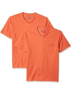 Men's 2-Pack Slim-Fit Short-Sleeve V-Neck Pocket T-Shirt