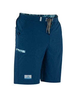 Fishing Quick Dry Mens Board Shorts, No Mesh Swim Trunks Men