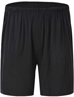 JINSHI Mens Sleeping Stretch Boxer Shorts Ultra-Soft Modal Lounge Pajama Bottoms with Pockets