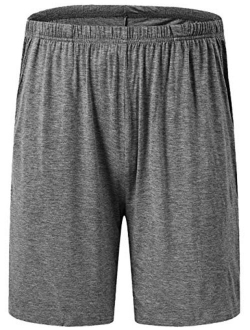 JINSHI Mens Sleeping Stretch Boxer Shorts Ultra-Soft Modal Lounge Pajama Bottoms with Pockets