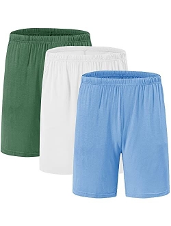 JINSHI Mens Sleeping Stretch Boxer Shorts Ultra-Soft Modal Lounge Pajama Bottoms with Pockets