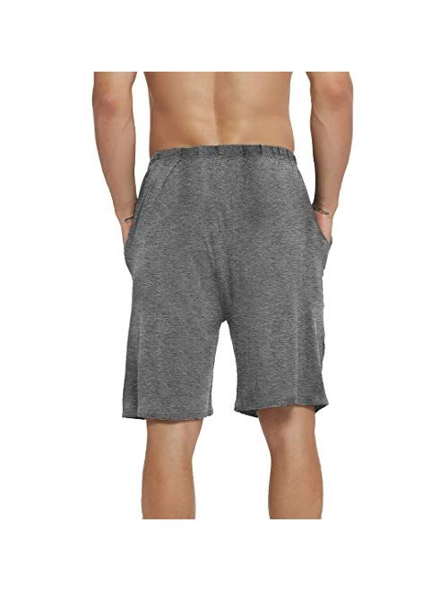 JINSHI Mens Sleeping Stretch Boxer Shorts Ultra-Soft Modal Lounge Pajama Bottoms with Pockets