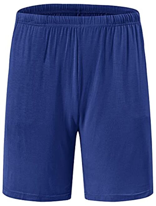 JINSHI Mens Sleeping Stretch Boxer Shorts Ultra-Soft Modal Lounge Pajama Bottoms with Pockets