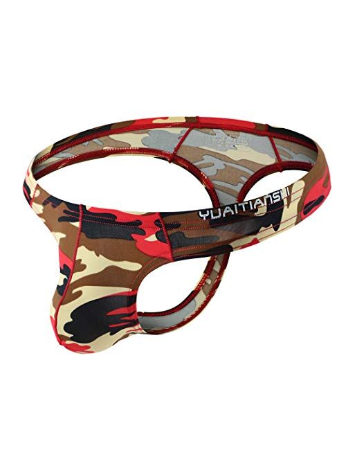 MuscleMate UltraFit Men's Camouflage Thong Underwear, Hot Men's Thong G-String Undie