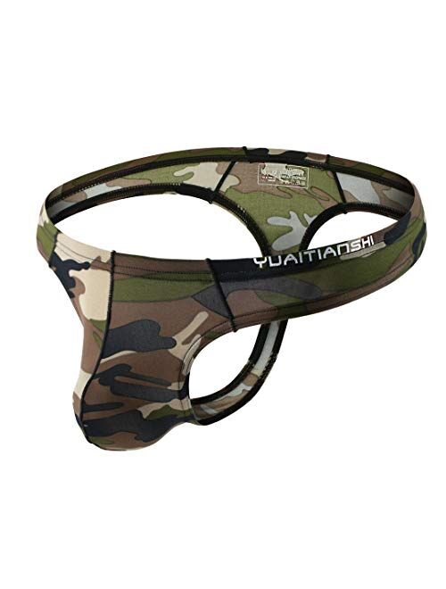 MuscleMate UltraFit Men's Camouflage Thong Underwear, Hot Men's Thong G-String Undie