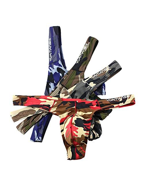 MuscleMate UltraFit Men's Camouflage Thong Underwear, Hot Men's Thong G-String Undie