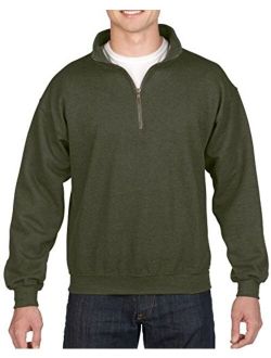 Men's Fleece Quarter Zip Cadet Collar Sweatshirt