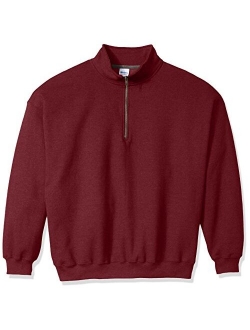 Men's Fleece Quarter Zip Cadet Collar Sweatshirt