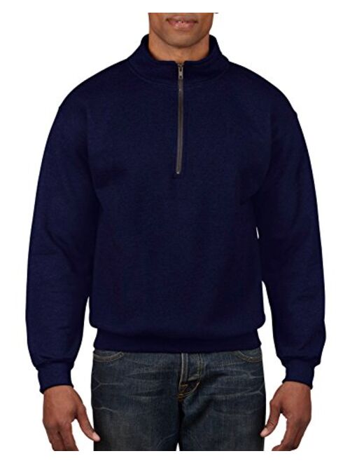 Gildan Men's Fleece Quarter Zip Cadet Collar Sweatshirt