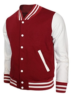 BCPOLO Baseball Jacket Varsity Baseball Cotton Jacket Letterman Jacket 8 Colors